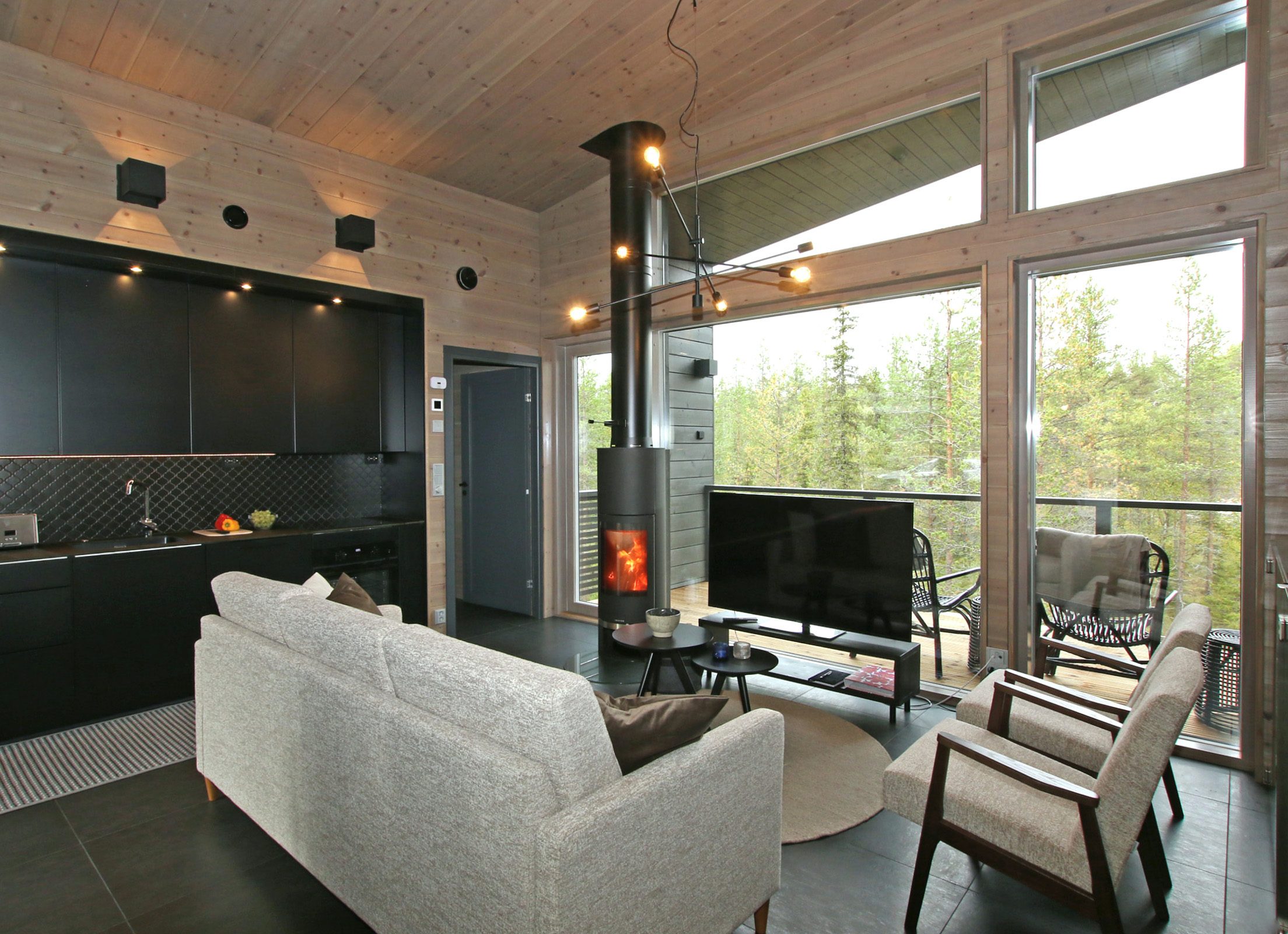 Villa kanger ruka olohuone